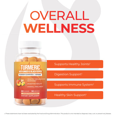 Turmeric With Ginger & Black Pepper Gummies